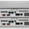 CoreStor 3716FR 3U RAID Array back view dual controllers